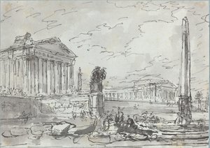 Fantazie o starověkém Campidoglio od Hubert Robert