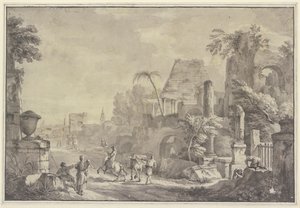 Hrdinská krajina od Hubert Robert