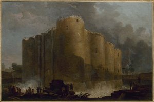 Bastila v prvních dnech své demolice od Hubert Robert