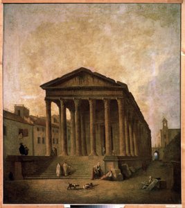 Maison Carrée, Nimes, kolem roku 1780 od Hubert Robert