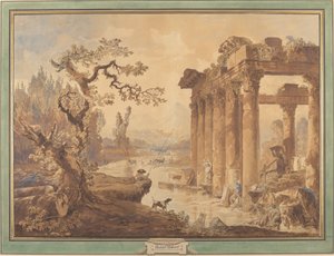 Krajina s ruinami od Hubert Robert