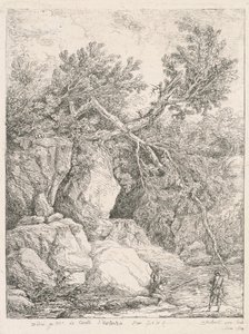 Krajina s padlým stromem od Hubert Robert