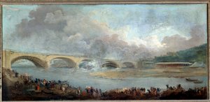 Rozhodnutí o mostu Neuilly dne 22.09.1772 Malba Huberta Roberta (1733-1808) 1772 Ne. 1,13x1,95m Paříž, Carnavalet Museum od Hubert Robert