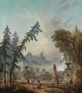 Parková krajina od Hubert Robert