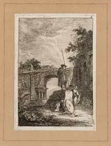 Deska osmá z večerů v Římě od Hubert Robert