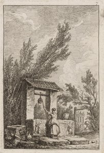 Sedmá deska z večerů v Římě od Hubert Robert