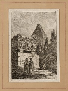Šestá deska z Večerů v Římě od Hubert Robert