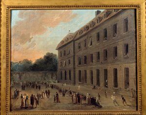 Rekreace vězňů v Saint Lazare: balónová část Malba Huberta Roberta (1733-1808) 1794 Ne. 0,33x0,41 m Paříž, Musee Carnavalet od Hubert Robert