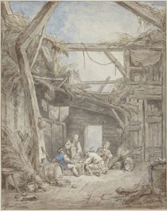 Zpustlý statek od Hubert Robert