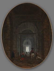 Jeskyně v Posillipu, kolem roku 1769 od Hubert Robert
