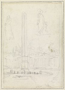 Obelisk na náměstí svatého Petra od Hubert Robert