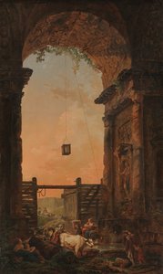 Návrat dobytka, ca. 1773-75. od Hubert Robert