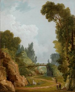 Rustikální most, Château de Méréville, Francie od Hubert Robert