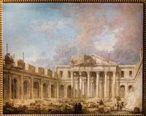 Chirurgická škola ve výstavbě od Hubert Robert