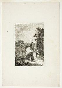 Triumfální oblouk, deska osm z Večerů v Římě od Hubert Robert