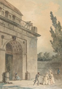 Návštěvníci opouštějící vězení, 1794-95. od Hubert Robert