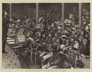 Skica na koncertě pro chudé Italy v Londýně od Hubert von Herkomer