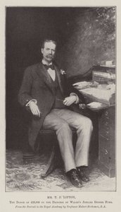 Pan T J Lipton, dárce 25 000 liber do fondu Jubilejní večeře princezny z Walesu od Hubert von Herkomer