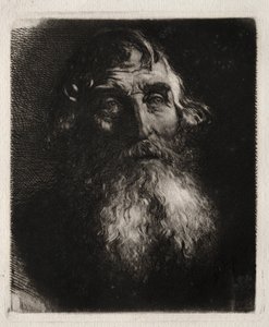 Studie hlavy starého muže. od Hubert von Herkomer