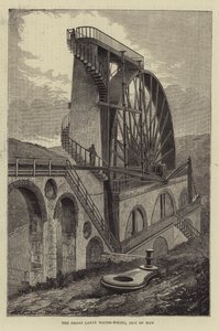 The Great Laxey Water-Wheel, Isle of Man od Hubert von Herkomer