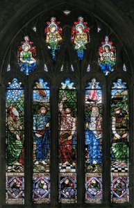 Langport, All Saints, Belham & Co, Hugh Arthur Kennedy, Abraham, Job, David, Moses & Solomon, 1879 od Hugh Arthur Kennedy
