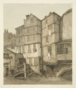 Frome, při pohledu proti proudu k Christmas Bridge, 1823 od Hugh ONeill