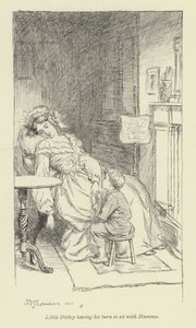 Ilustrace pro Amose Bartona od George Eliota od Hugh Thomson