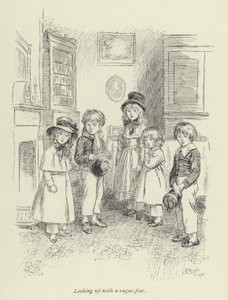 Ilustrace pro Amose Bartona od George Eliota od Hugh Thomson