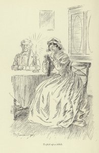 Ilustrace pro Amose Bartona od George Eliota od Hugh Thomson