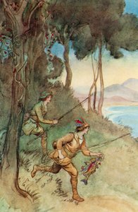 Ilustrace pro J M Barrie Obdivuhodný Crichton od Hugh Thomson