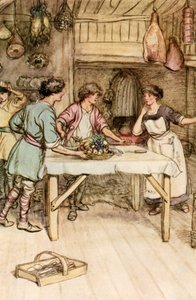 Ilustrace pro J M Barrie Obdivuhodný Crichton od Hugh Thomson