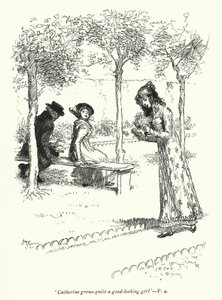 Ilustrace pro Northanger Abbey od Jane Austen (litho) od Hugh Thomson