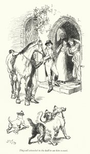 Ilustrace pro Northanger Abbey od Jane Austen (litho) od Hugh Thomson