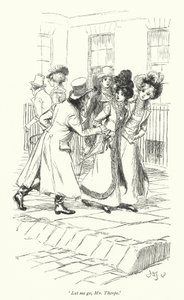 Ilustrace pro Northanger Abbey od Jane Austen (litho) od Hugh Thomson