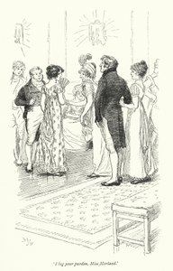 Ilustrace pro Northanger Abbey od Jane Austen (litho) od Hugh Thomson