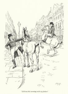 Ilustrace pro Northanger Abbey od Jane Austen (litho) od Hugh Thomson