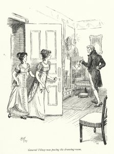 Ilustrace pro Northanger Abbey od Jane Austen (litho) od Hugh Thomson