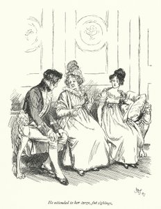 Ilustrace k přesvědčování od Jane Austenové (litho) od Hugh Thomson