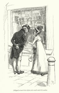 Ilustrace k přesvědčování od Jane Austenové (litho) od Hugh Thomson