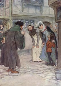 Ilustrace k filmu Veselé paničky z Windsoru (barevné lito) od Hugh Thomson