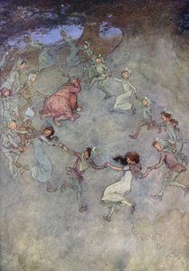 Ilustrace pro Veselé paničky z Windsoru od Hugh Thomson