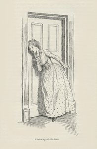 Poslouchání u dveří, 1896 od Hugh Thomson