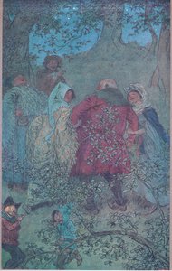 Dobrý sire Johne, jak žijí vaše windsorské manželky, ilustrace z The Merry Wives of Windsor, 1910 od Hugh Thomson