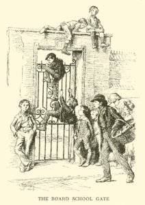 The Board School Gate (rytina) od Hugh Thomson