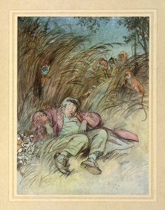 Pozorováno opicemi z filmu „Obdivuhodný Crichton“ od J. M. Barrieho od Hugh Thomson