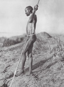 Afrika: Severní Dinka z Bílého Nilu (čb fotografie)