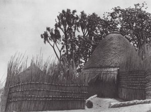 Afrika: Chrám Šilluků (čb foto) od Hugo Adolf Bernatzik