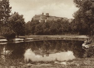 Mexiko: hrad Chapultepec (čb fotografie) od Hugo Brehme