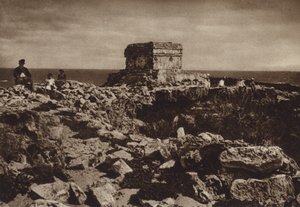 Mexiko: Isla de las Mujeres, Yucatán (čb fotografie) od Hugo Brehme