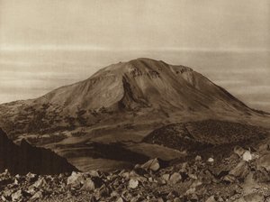 Mexiko: "Sierra Negra" při pohledu z Pico de Orizaba, stát Puebla (čb fotografie)